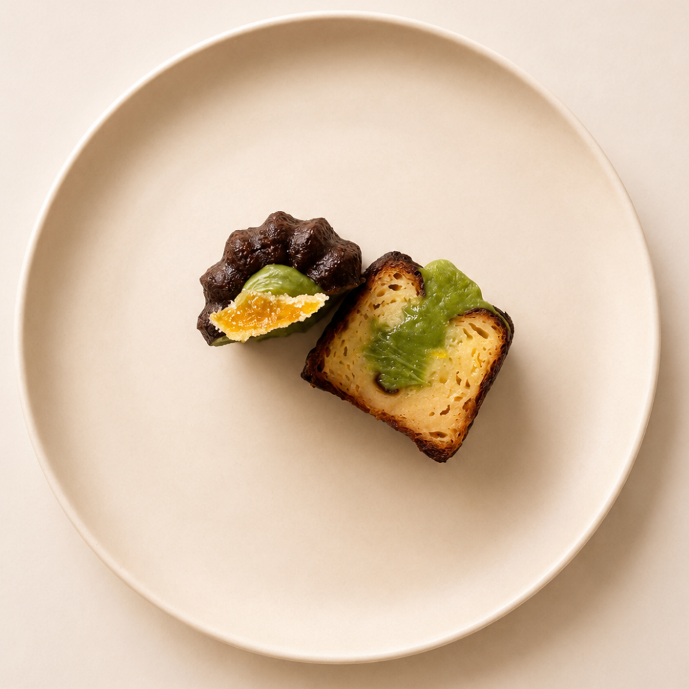 Seasonal: Yuzu Matcha Canelé